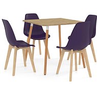 5-piece dining set dark purple 3055581 - Dining Set