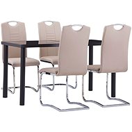 5-Piece Dining Set, Synthetic Leather, Cappuccino 3053034 - Dining Set