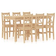 7-piece Dining Set Pine Wood 283373 - Dining Set