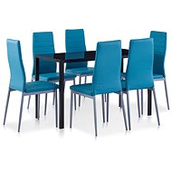 7-piece Dining Set Blue 281704 - Dining Set