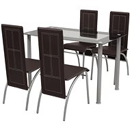 Five-piece dining set brown 242914 - Dining Set