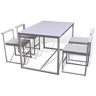 Five-piece dining set table and chairs white 244268 - Dining Set