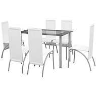 Seven-piece dining set white 242916 - Dining Set
