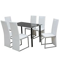 Seven-piece Dining Set Black and White 242927 - Dining Set