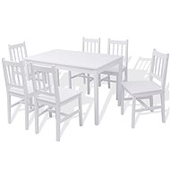 Seven-piece Dining Set, Made of White Pine Wood 242959 - Dining Set