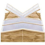 SHUMEE Parenisko, drevo, 200 × 50 × 35 cm – 2 ks v balení - Parenisko