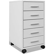 SHUMEE with wheels, 5 drawers, white - Office Drawer