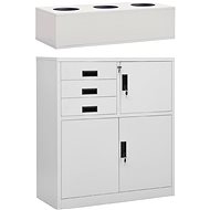 SHUMEE light grey 90 × 40 × 125 cm - Office Drawer