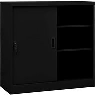 SHUMEE with sliding door black 90 × 40 × 90 cm - Office Drawer