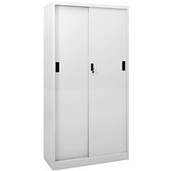 SHUMEE with sliding door light grey 90 × 40 × 180 cm - Office Drawer