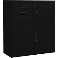 SHUMEE black 90 × 40 × 102 cm - Office Drawer