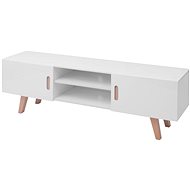 SHUMEE MDF 150 × 35 × 48,5 cm vysoký lesk bílý - TV stolek