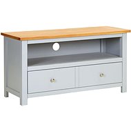 SHUMEE 90 × 35 × 48 cm masivní dubové dřevo - TV stolek