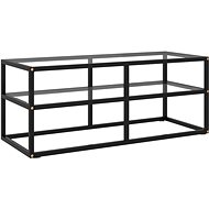 SHUMEE černý s tvrzeným sklem 100 × 40 × 40 cm - TV stolek