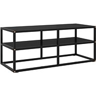 SHUMEE černý s černým sklem 100 × 40 × 40 cm - TV stolek