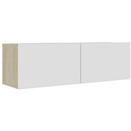 SHUMEE bílý a dub sonoma 100 × 30 × 30 cm  - TV stolek