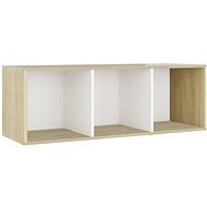 SHUMEE bílý a dub sonoma 107 × 35 × 37 cm  - TV stolek