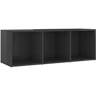 SHUMEE šedý s vysokým leskem 107 × 35 × 37 cm  - TV stolek