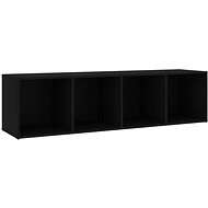 SHUMEE černý 142,5 × 35 × 36,5 cm  - TV stolek