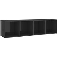 SHUMEE šedý s vysokým leskem 142,5 × 35 × 36,5 cm  - TV stolek
