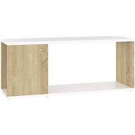 SHUMEE bílý a dub sonoma 80 × 24 × 32 cm  - TV stolek
