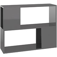 SHUMEE šedý s vysokým leskem 80 × 24 × 63 cm  - TV stolek