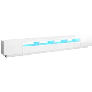 SHUMEE s LED osvětlením bílý s vysokým leskem 300 × 35 × 40 cm - TV stolek
