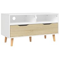 SHUMEE bílý a sonoma dub 90 × 40 × 48,5 cm  - TV stolek