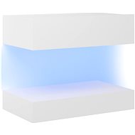 SHUMEE s LED osvětlením bílý 60 × 35 cm  - TV stolek