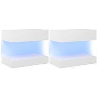 SHUMEE s LED osvětlením 2 ks bílé 60 × 35 cm  - TV stolek