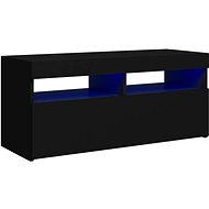 SHUMEE s LED osvětlením černý 90 × 35 × 40 cm  - TV stolek