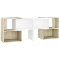 SHUMEE bílý a dub sonoma 104 × 30 × 52 cm  - TV stolek