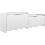 SHUMEE bílý s vysokým leskem 146,5 × 35 × 50 cm  - TV stolek
