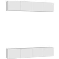 SHUMEE 4 ks bílá 80 × 30 × 30 cm - Obývací stěna