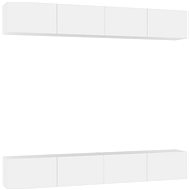 SHUMEE 4 ks bílá 100 × 30 × 30 cm - Obývací stěna