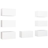 SHUMEE 7 ks bílá 30,5 × 30 × 60 cm - Obývací stěna