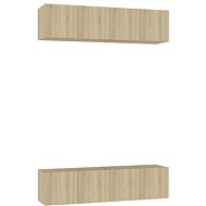 SHUMEE 4 ks dub sonoma, 60 × 30 × 30 cm - Obývací stěna