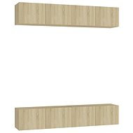 SHUMEE 4 ks dub sonoma, 80 × 30 × 30 cm - Obývací stěna