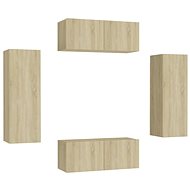 SHUMEE 4 ks dub sonoma, 3078981 - Obývací stěna