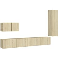 SHUMEE 4 ks dub sonoma, 3078991 - Obývací stěna