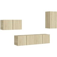 SHUMEE 4 ks dub sonoma, 3078992 - Obývací stěna
