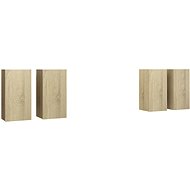 SHUMEE 4 ks dub sonoma, 30,5 × 30 × 60 cm - Obývací stěna