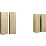 SHUMEE 4 ks dub sonoma, 30,5 × 30 × 110 cm - Obývací stěna