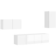 SHUMEE 4 ks bílá s vysokým leskem, 3079307 - Obývací stěna