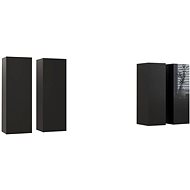 SHUMEE 4 ks černá, vysoký lesk 30,5 × 30 × 90 cm - Obývací stěna