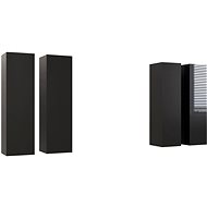 SHUMEE 4 ks černá, vysoký lesk 30,5 × 30 × 110cm - Obývací stěna