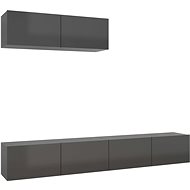 SHUMEE 3 ks šedá s vysokým leskem, 3079543 - Obývací stěna