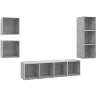 SHUMEE 4 ks betonově šedá, 3079776 - Obývací stěna