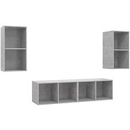 SHUMEE nástěnná 4 ks betonově šedá, 3079875 - Obývací stěna