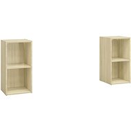 SHUMEE 2 ks dub sonoma, 72 × 35 × 36,5 cm - Obývací stěna